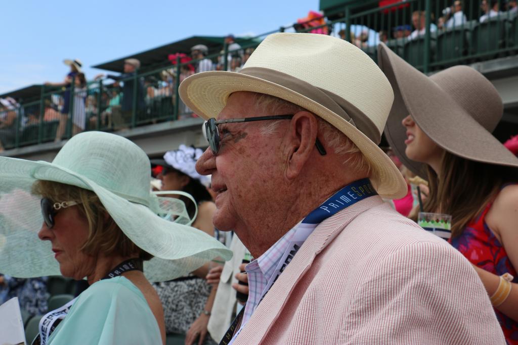  Watching a race on Derby day. (Julie June Stewart photo)